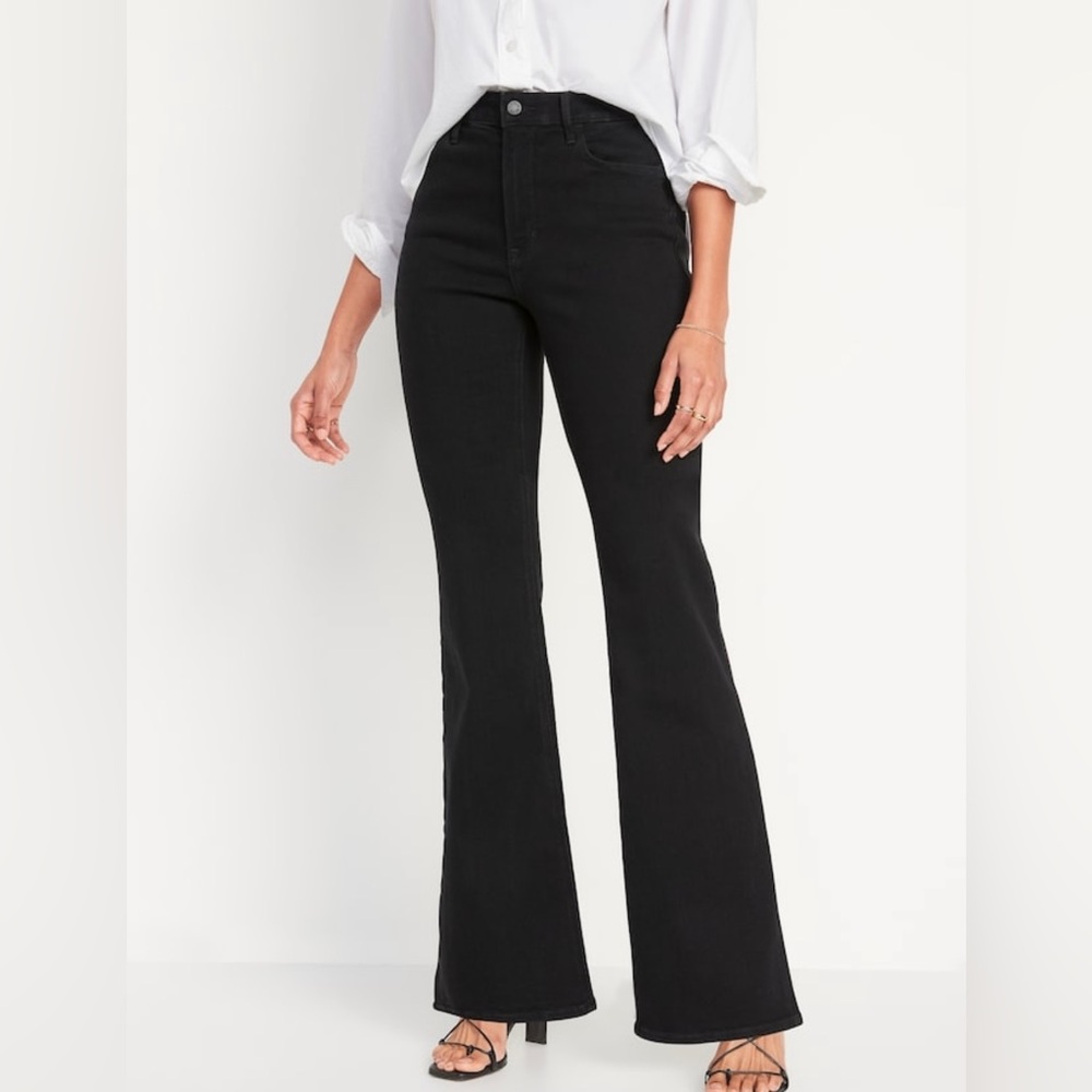 Old Navy High Waisted WOW Black Flare Jeans